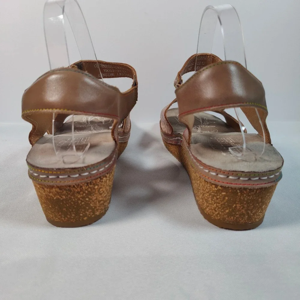 L'Artiste Spring Step Cuteness Cork Sandals Comfort Shoe Leather 42 Artsy Resort